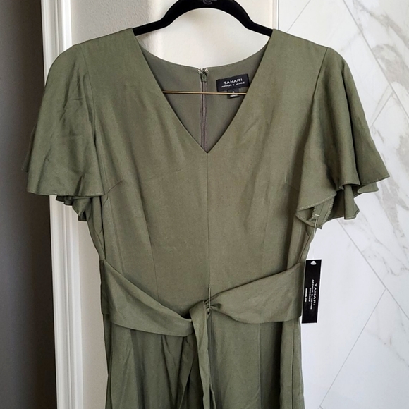 NWT Tahari ASL Flutter Sleeve Side Tie Jumpsuit - Picture 2 of 8